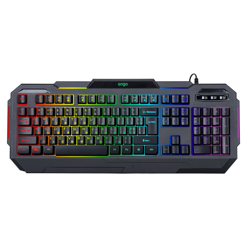 Клавіатура Ergo KB-680, Black, USB, підсвічування (7 кольорів), 1.5 м (KB-680)
