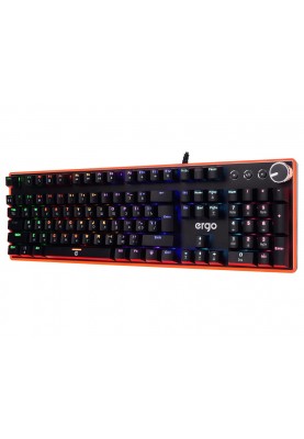Клавіатура Ergo KB-955 RGB, Black, USB, механічна, "райдужне" підсвічування, перемикачі Blue, 1.5 м (KB-955)