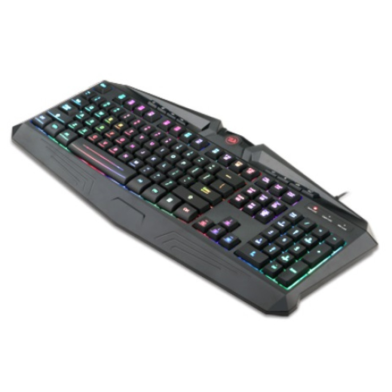 Клавіатура Redragon Harpe 2, Black, USB, мембранна, RGB підсвічування, підставка під зап'ястя (77484)