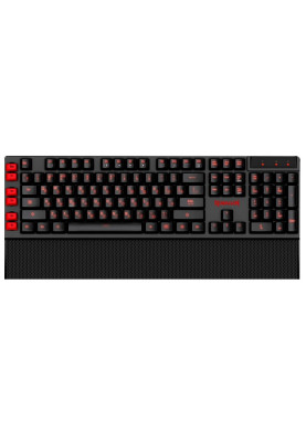 Клавіатура Redragon Yaksa, Black, USB, мембранна, 7 кольорів підсвічування, 12 мультимедійних клавіш, підставка під зап'ястя (70392)