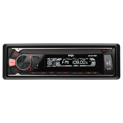 Автомагнітола Ergo AR-401RBT, Black, 1 Din, Bluetooth, USB/SD, пульт ДК
