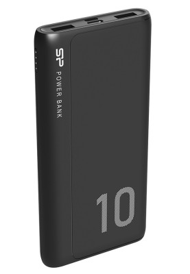 Універсальна мобільна батарея 10000 mAh, Silicon Power GP15, Black, 2xUSB (5V/2.4A) (SP10KMAPBKGP150K)
