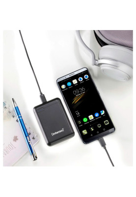 Універсальна мобільна батарея 10000 mAh, Intenso XS10000, Black, 1xUSB, 1xUSB Type-C (7313530)