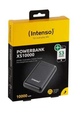 Універсальна мобільна батарея 10000 mAh, Intenso XS10000, Black, 1xUSB, 1xUSB Type-C (7313530)
