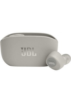 Навушники JBL Wave 100, Ivory, Bluetooth, мікрофон, чохол з функцією зарядки, технологія "Pure Bass" (JBLW100TWSIVR)