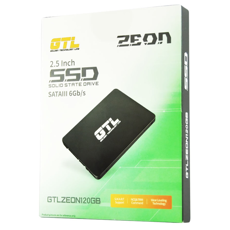 Твердотільний накопичувач 120Gb, GTL Zeon, SATA3, 2.5", 3D TLC, 500/400MB/s, алюмінієвий корпус (GTLZEON120GB)