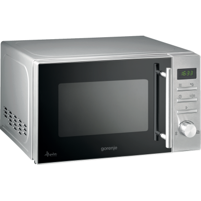 Мікрохвильова піч Gorenje MMO20DEII, Grey, 800W, 20 л, звичайна (соло), 5 рівнів потужності, керування електронне, дисплей, захист від дітей