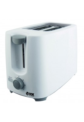 Тостер VOX Electronics TO01101, White, 700W, механічне керування, 2 тости, 2 відділення, 7 режимів підсмажування