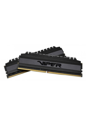 Пам'ять 16Gb x 2 (32Gb Kit) DDR4, 3600 MHz, Patriot Viper 4 Blackout, Black, 18-22-2-42, 1.35V, з радіатором (PVB432G360C8K)