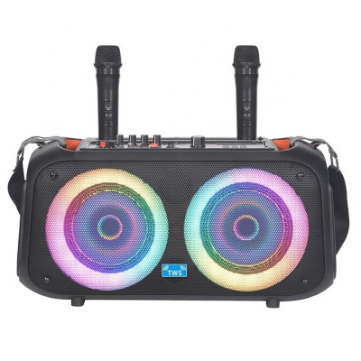 Колонка портативна Havit HV-SQ127BT Black, "PartyBox", 2x20 Вт, пластиковий корпус, AUX, USB, FM, BT, TWS, TF, LED, RGB, MIC IN, акумулятор: 2400mA, керування зверху (6939119025403)