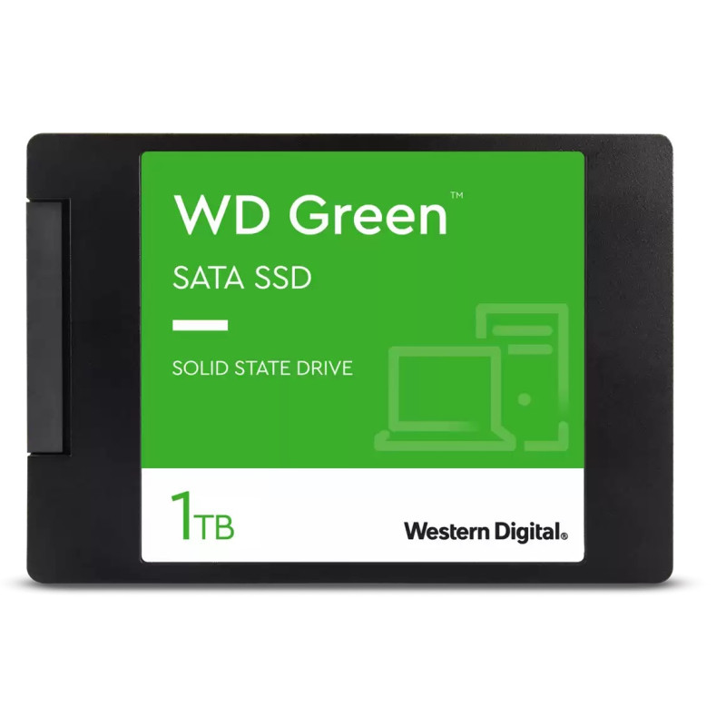 Твердотільний накопичувач 1Tb, Western Digital Green, SATA3, 2.5", 3D TLC, 545/465 MB/s (WDS100T3G0A)
