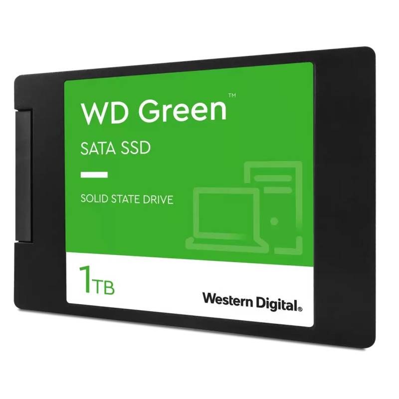 Твердотільний накопичувач 1Tb, Western Digital Green, SATA3, 2.5", 3D TLC, 545/465 MB/s (WDS100T3G0A)