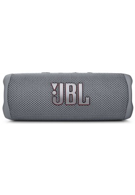 Колонка портативна 2.0 JBL Flip 6, Grey, 30 Bт, Bluetooth, живлення від акумулятора, 4800 mAh, IPX7 водонепроникна (JBLFLIP6GREY)