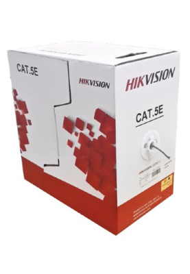 Кабель UTP, Cu (мідь), для зовнішньої прокладки, 4x2x0,50 мм, Hikvision, бухта 305 м (DS-1LN5EO-UU/E)