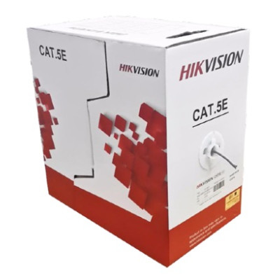 Кабель UTP, Cu (мідь), для зовнішньої прокладки, 4x2x0,50 мм, Hikvision, бухта 305 м (DS-1LN5EO-UU/E)