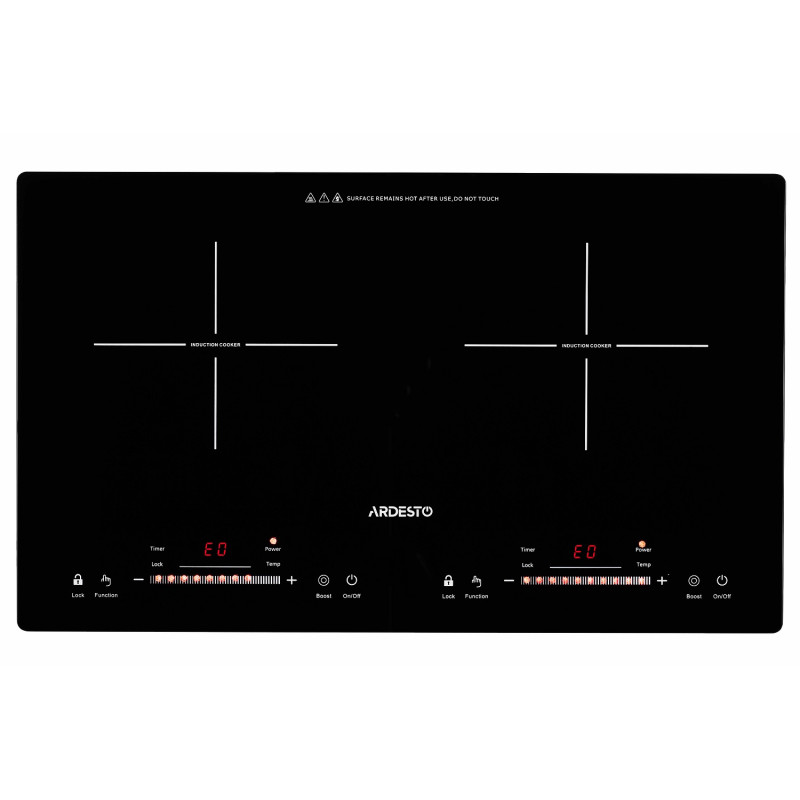 Настільна плита Ardesto ICS-B218, Black, 1800+1300W, 2 конфорки, індукція, таймер