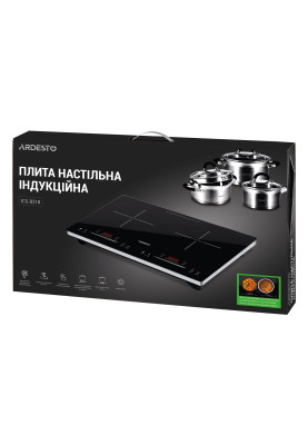 Настільна плита Ardesto ICS-B218, Black, 1800+1300W, 2 конфорки, індукція, таймер