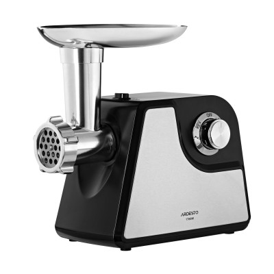 М'ясорубка Ardesto MGL-1790R Black/Gray, 1700Вт, 2 диски, насадка для томатів, для домашніх ковбас, продуктивність 1.6 кг/хв, реверс