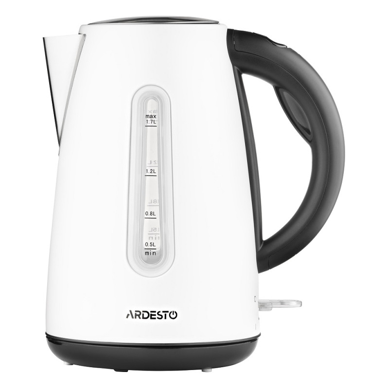 Електрочайник Ardesto EKL-F300W, White, 1.7л, 2150Вт, strix контроль, нерж.сталь