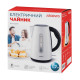 Електрочайник Ardesto EKL-F300W, White, 1.7л, 2150Вт, strix контроль, нерж.сталь