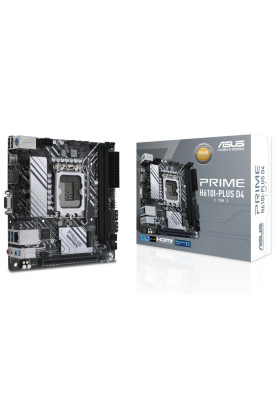 Мат.плата LGA1700, Asus PRIME H610I-PLUS D4-CSM, H610, 2xDDR4, Int.Video(CPU), 4xSATA3, 1xM.2, 1xPCI-E 16x 4.0, 1xM.2 (Key E), ALC997, GLan, 4xUSB3.2/4xUSB2.0, VGA/HDMI/DP, Mini ITX
