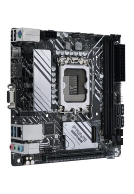 Мат.плата LGA1700, Asus PRIME H610I-PLUS D4-CSM, H610, 2xDDR4, Int.Video(CPU), 4xSATA3, 1xM.2, 1xPCI-E 16x 4.0, 1xM.2 (Key E), ALC997, GLan, 4xUSB3.2/4xUSB2.0, VGA/HDMI/DP, Mini ITX