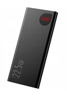 Універсальна мобільна батарея 20000 mAh, Baseus Adaman Metal 20000mAh 22.5W, Black, 2xUSB 12V/5A (PPAD000101)