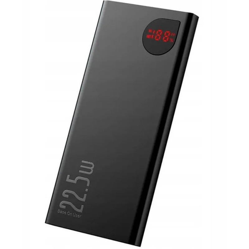Універсальна мобільна батарея 20000 mAh, Baseus Adaman Metal 20000mAh 22.5W, Black, 2xUSB 12V/5A (PPAD000101)