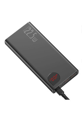 Універсальна мобільна батарея 20000 mAh, Baseus Adaman Metal 20000mAh 22.5W, Black, 2xUSB 12V/5A (PPAD000101)