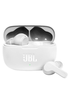 Навушники JBL Wave 200TWS, White, Bluetooth, мікрофон, чохол з функцією зарядки, технологія "Pure Bass" (JBLW200TWSWHT)