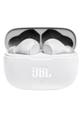 Навушники JBL Wave 200TWS, White, Bluetooth, мікрофон, чохол з функцією зарядки, технологія "Pure Bass" (JBLW200TWSWHT)