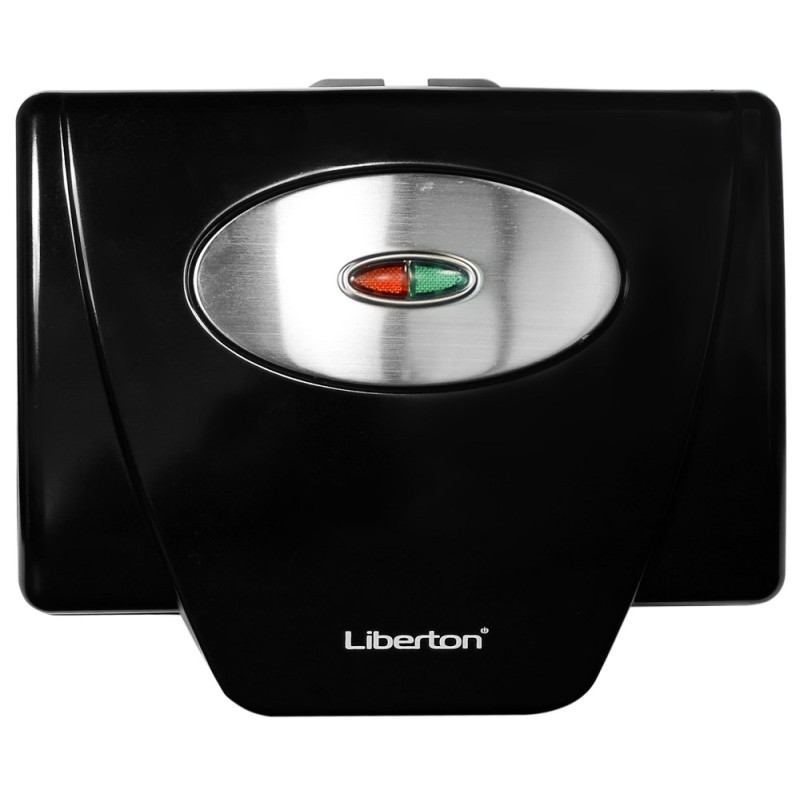 Бутербродниця Liberton LSM-7510, Black/Gray, 750W, пластини трикутні сендвічі 4шт, антипригарне покриття, індикатор готовності