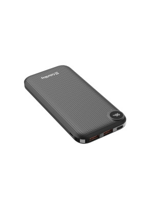 Універсальна мобільна батарея 10000 mAh, ColorWay, Black, 22.5W, Quick Charge 3.0, 2xUSB (Type-C+Micro-USB), LED индикатор, кабель USB <-> Type C (CW-PB100LPI3BK-PDD)