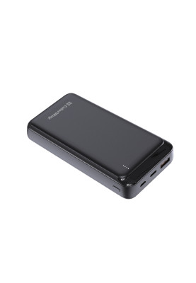 Універсальна мобільна батарея 20000 mAh, ColorWay, 20W, Black, Quick Charge 3.0, 3xUSB (Type-C+microUSB), LED индикатор, кабель USB <-> Type C (CW-PB200LPG3BK-PD)