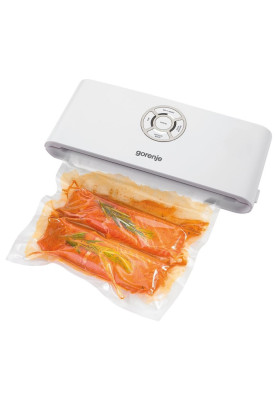 Вакуумний пакувальник Gorenje VS120W, White, 120W, електронне управління, функція запаювання та вакуумування