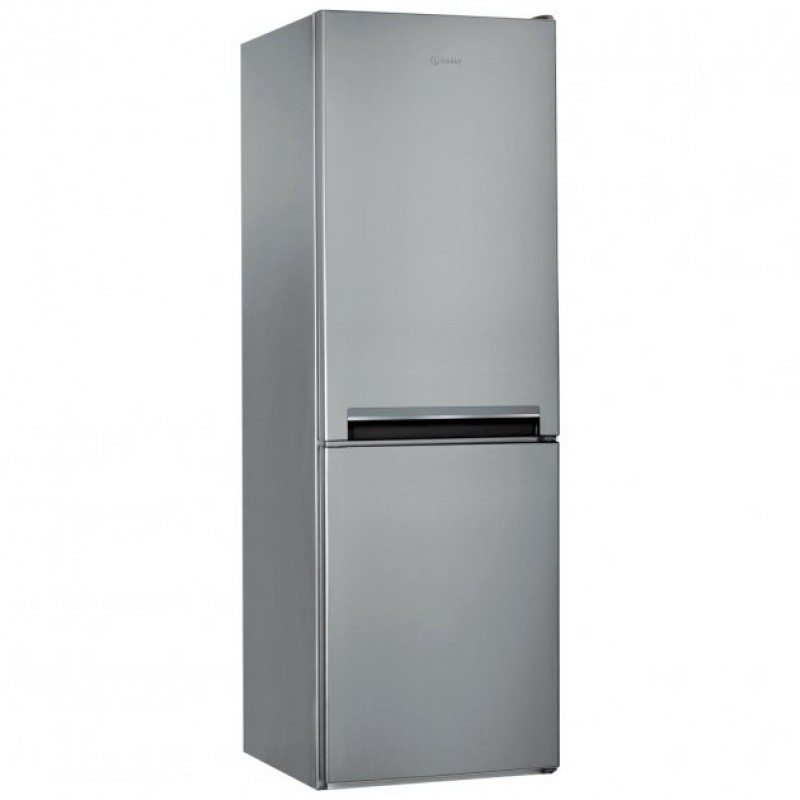 Холодильник Indesit LI7 S1E S, Silver, двокамерний, загальний об'єм 308L, корисний об'єм 197L/111L, A+, 176.3x59.5x65.5 см
