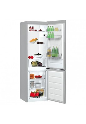 Холодильник Indesit LI7 S1E S, Silver, двокамерний, загальний об'єм 308L, корисний об'єм 197L/111L, A+, 176.3x59.5x65.5 см