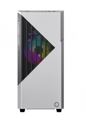 Корпус GameMax Contac COC WB White/Black, Midi Tower, без БЖ, для EATX / ATX / Micro ATX / Mini ITX, 2xUSB 3.0, 1x120/1x140 мм ARGB Fan, 1xCOC Turbo Fan, бічна панель із загартованого скла, 438x210x468 мм