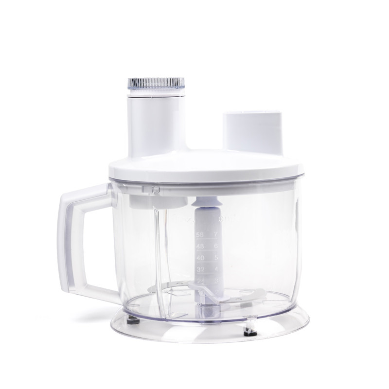 Блендер Eisen EBSS-012W, White, занурювальний, 1000W, 2 швидкісні режими, 5 ступенів регулювання швидкості, вінчик, терки, насадка-міксер, гаки для замішування тіста, чаша подрібнювача, мірна склянка