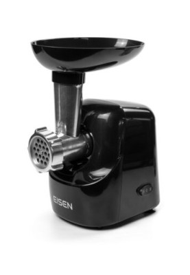 М'ясорубка Eisen EMG-016B, Black, 1600W, продуктивність 1.9 кг/хв, диски для подрібнення 5 мм/7 мм, насадка для ковбасок/«кеббе», реверс, захист від перегріву