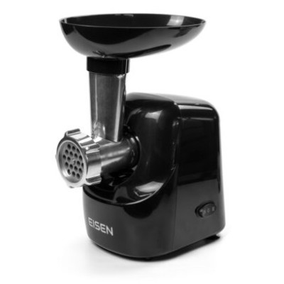 М'ясорубка Eisen EMG-016B, Black, 1600W, продуктивність 1.9 кг/хв, диски для подрібнення 5 мм/7 мм, насадка для ковбасок/«кеббе», реверс, захист від перегріву