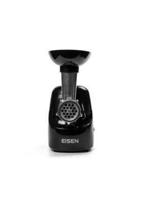 М'ясорубка Eisen EMG-016B, Black, 1600W, продуктивність 1.9 кг/хв, диски для подрібнення 5 мм/7 мм, насадка для ковбасок/«кеббе», реверс, захист від перегріву