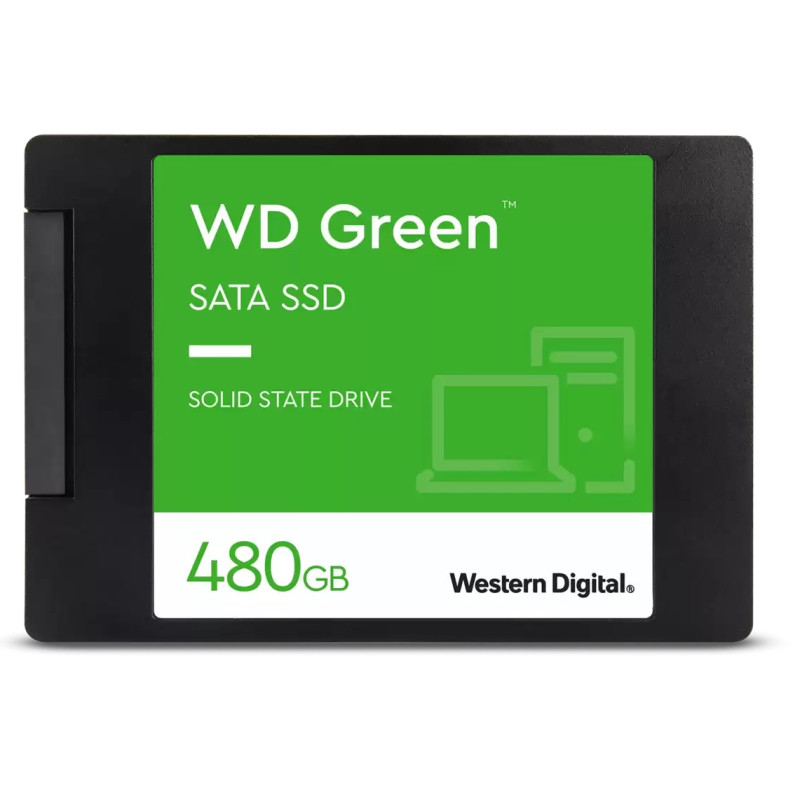 Твердотільний накопичувач SSD 480Gb, Western Digital Green, SATA3, 2.5", 3D TLC, 545/480 МБ/с (WDS480G3G0A)