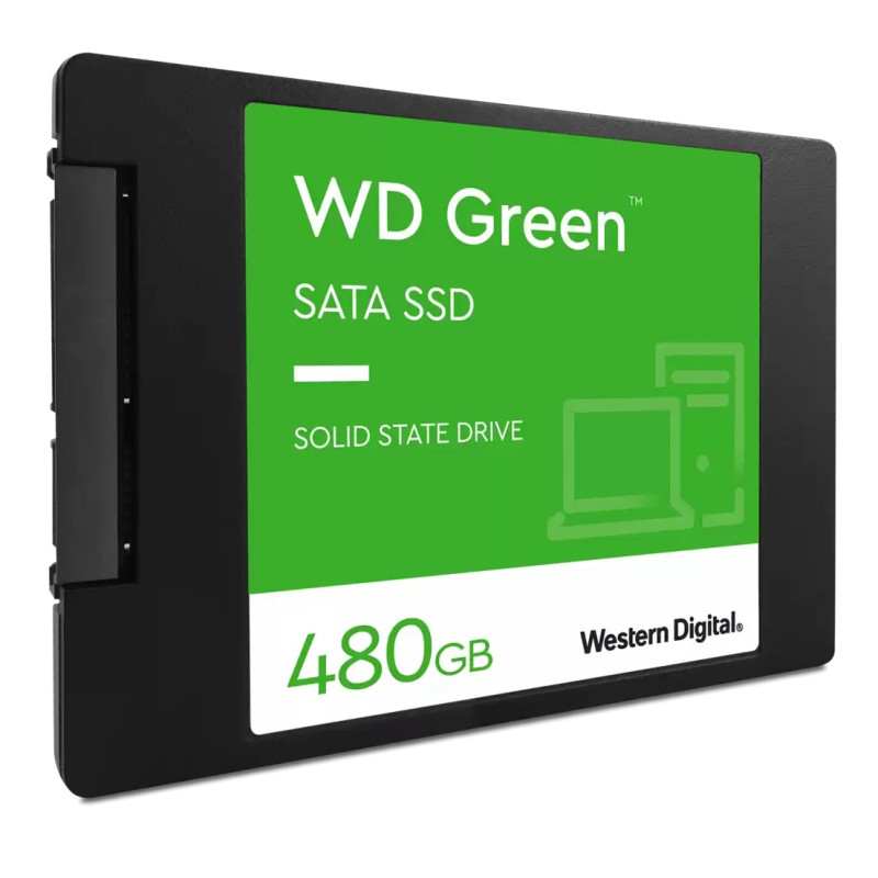 Твердотільний накопичувач SSD 480Gb, Western Digital Green, SATA3, 2.5", 3D TLC, 545/480 МБ/с (WDS480G3G0A)