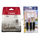Картридж Canon PG-37, Black, iP1800/1900/2500/2600, MP140/190/210/220/470, MX300/310, 11 мл + заправний набір WWM 3x20 мл чорнила C40/BP (Set37-inkB)