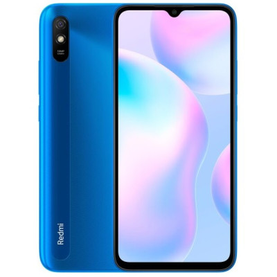 Смартфон Xiaomi Redmi 9A Glacial Blue, 2 Nano-Sim, 6.53" (1600х720) IPS, MediaTek Helio G25 (4x2.0 + 4x1.5 GHz), RAM 2GB, ROM 32GB, MicroSD (Max 256GB), GPS, Wi-Fi, BT, LTE, 2 Cam (13Mp+5Mp), Li-Ion 5000mAh, Android 10.0
