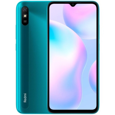 Смартфон Xiaomi Redmi 9A Aurora Green, 2 Nano-Sim, 6.53" (1600х720) IPS, MediaTek Helio G25 (4x2.0 + 4x1.5 GHz), RAM 2GB, ROM 32GB, MicroSD (Max 256GB), GPS, Wi-Fi, BT, LTE, 2 Cam (13Mp+5Mp), Li-Ion 5000mAh, Android 10.0