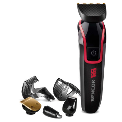 Машинка для стрижки Sencor SHP6201RD, Black, 6 насадок, довжина стрижки 1–20 мм, живлення мережа/акумулятор