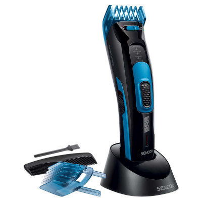 Тример Sencor SHP4502BL, Black/Blue, робота від акумулятора/мережі, 2 насадки, щіточка для чищення, мастило