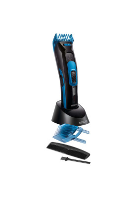 Тример Sencor SHP4502BL, Black/Blue, робота від акумулятора/мережі, 2 насадки, щіточка для чищення, мастило